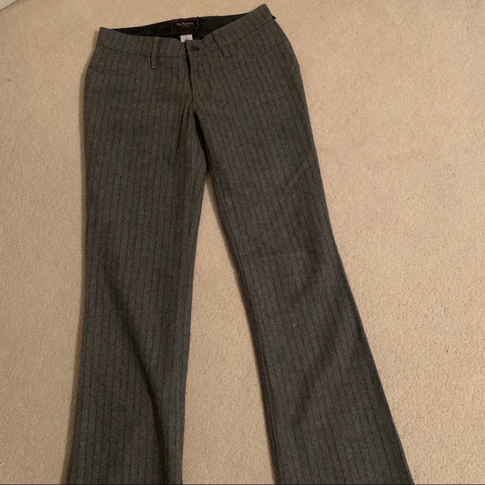 Straight leg wool pants